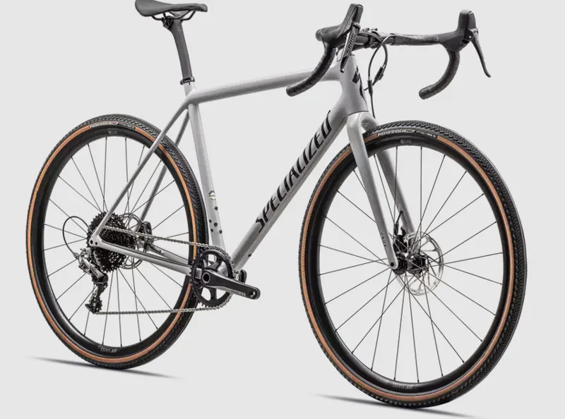 Specialized Crux Comp Gravel Road Bike 2023 in Gloss Dove Grey Metallic Navy-1